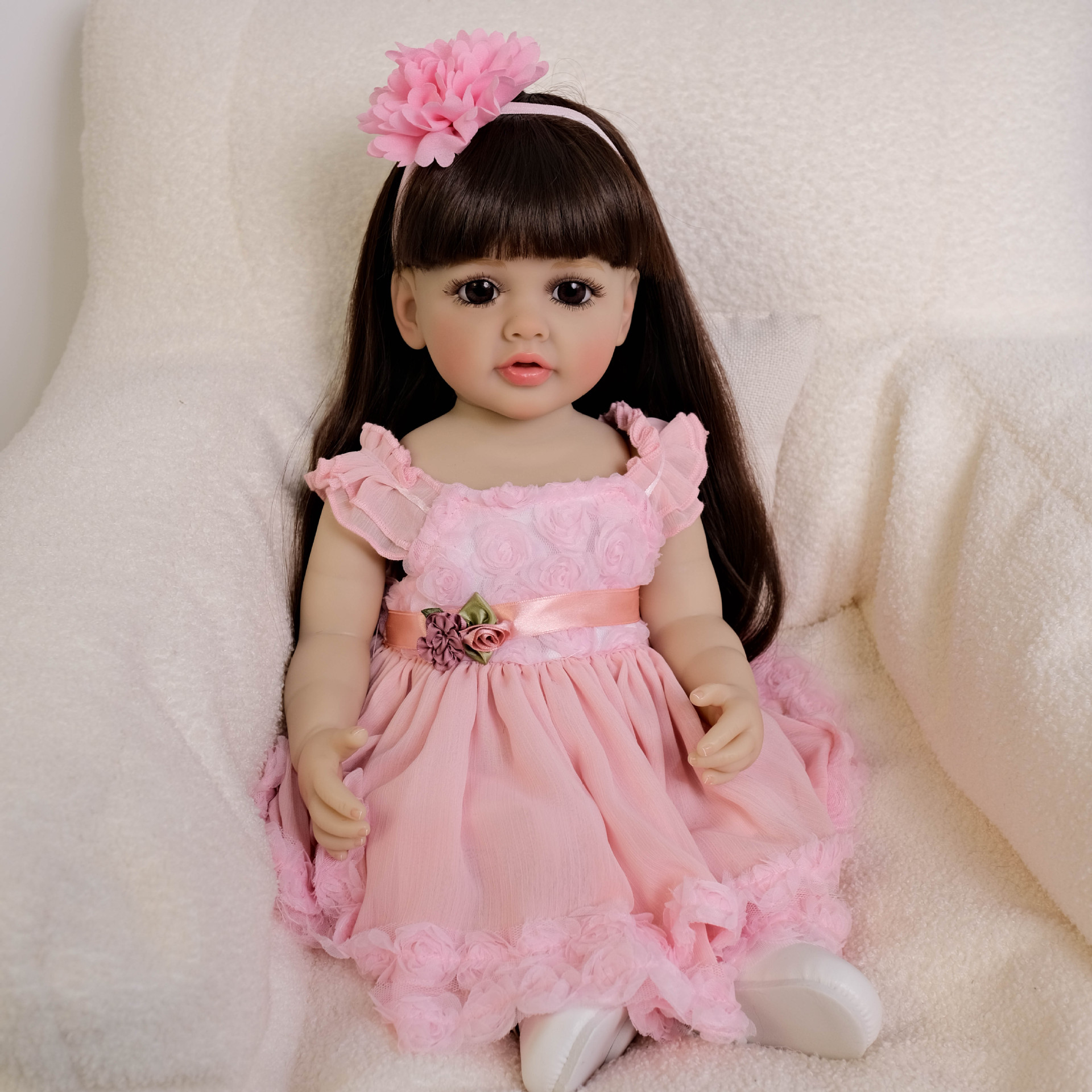 NPK 55 cm todo el polvo de goma flor flor de simulación renacimiento muñeca Betty regalo de Navidad de cumpleaños para niños