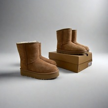 河南桑坡村雪地靴5825皮毛一体棉鞋女鞋时尚百搭增高厚底冬季款