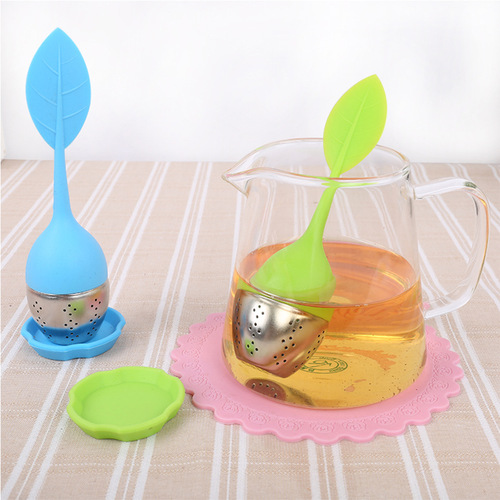 Amazon Creative Leaf Silicone Tea Maker Household Silicone Tea Leak Tea Set Tea Separator Tea Leaves Tea Leaves Filter