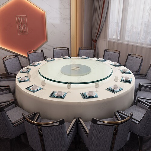 Wholesale dining table turntable household round table tempered glass tabletop turntable turn base table large round table turntable