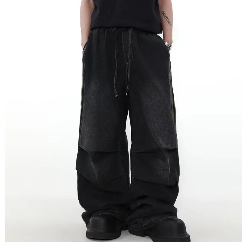 jean printed sweatpants 2024 Fashion Elastic Waist Striped|undefined