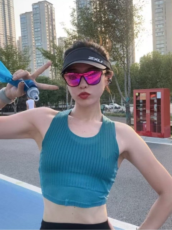 【短款背心】女压胶短款背心跑步吸汗透气速干显瘦无袖马拉松运动|undefined