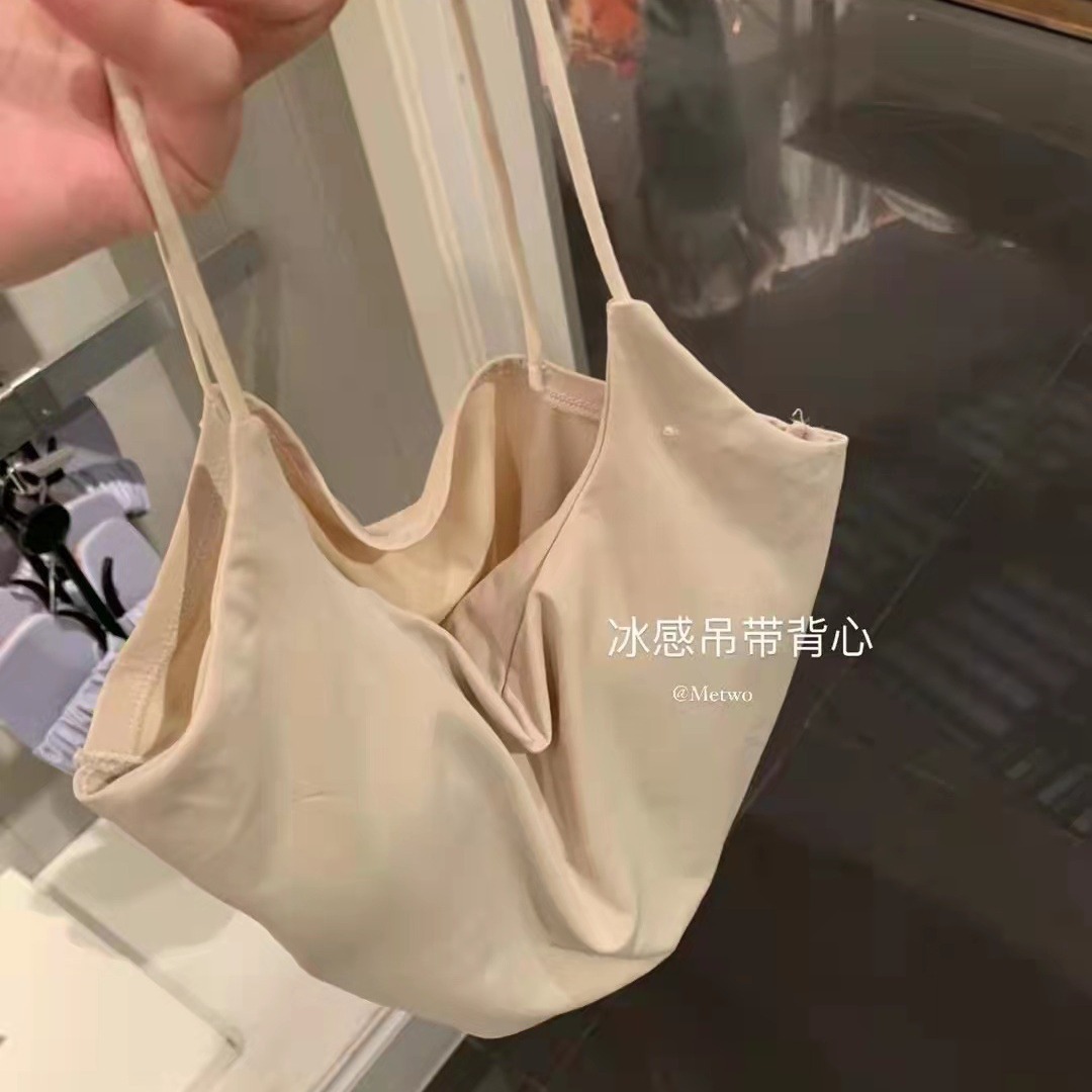 METWO sensación de frío de una sola pieza de seda de hielo chaleco sin costuras fijo mama-Recibir belleza espalda desgaste interior desgaste exterior bottoming mujeres