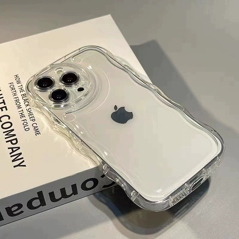 Прозрачный чехол-подушка Wave с воздушной подушкой для iPhone 17 PROMAX, прозрачный, для 16 PLUS, противоударный, для 15/14/13, мягкий чехол