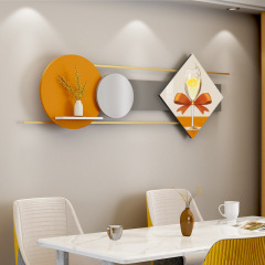 Creative 3D Combination Wall Art Decorative Painting for Corridors & Dining Rooms  
Metal Wall Decor with Storage Shelf