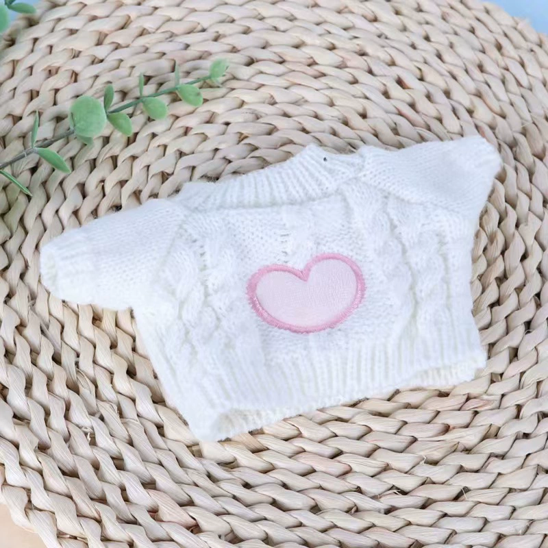 20cm40cm кукольный свитер любовь белая одежда 20 см хлопковая кукла свитер вязаный свитер заменить