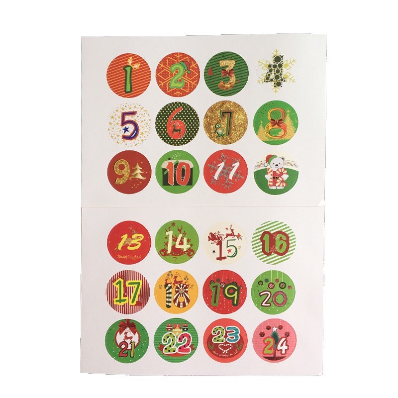 新しいクリスマスデジタルシールシールクッキー袋ケーキ箱シールは字を書くことができます。|undefined
