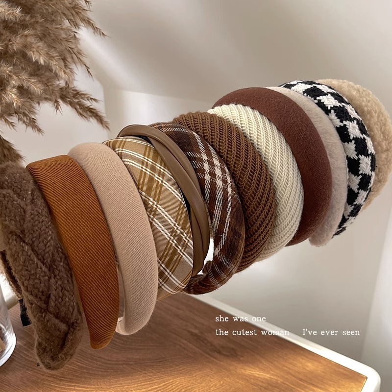 Diadema superior de cráneo alto para mujer que sale diadema de temperamento de todo fósforo paquete de cabello de Merad lavado de cara de sentido avanzado horquilla de cabello prensado tocado