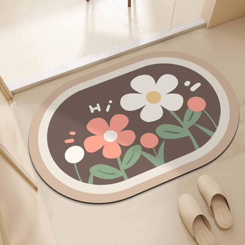 Diatomeeënaarde Zachte Mat Badkamer Sneldrogende Deurmat Waterabsorberend Antislip Toilet Klein Tapijt_voghion.com