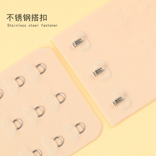 Three rows and three buttons nylon seamless extended bra buckle stainless steel buckle underwear adjustable bra back buckle