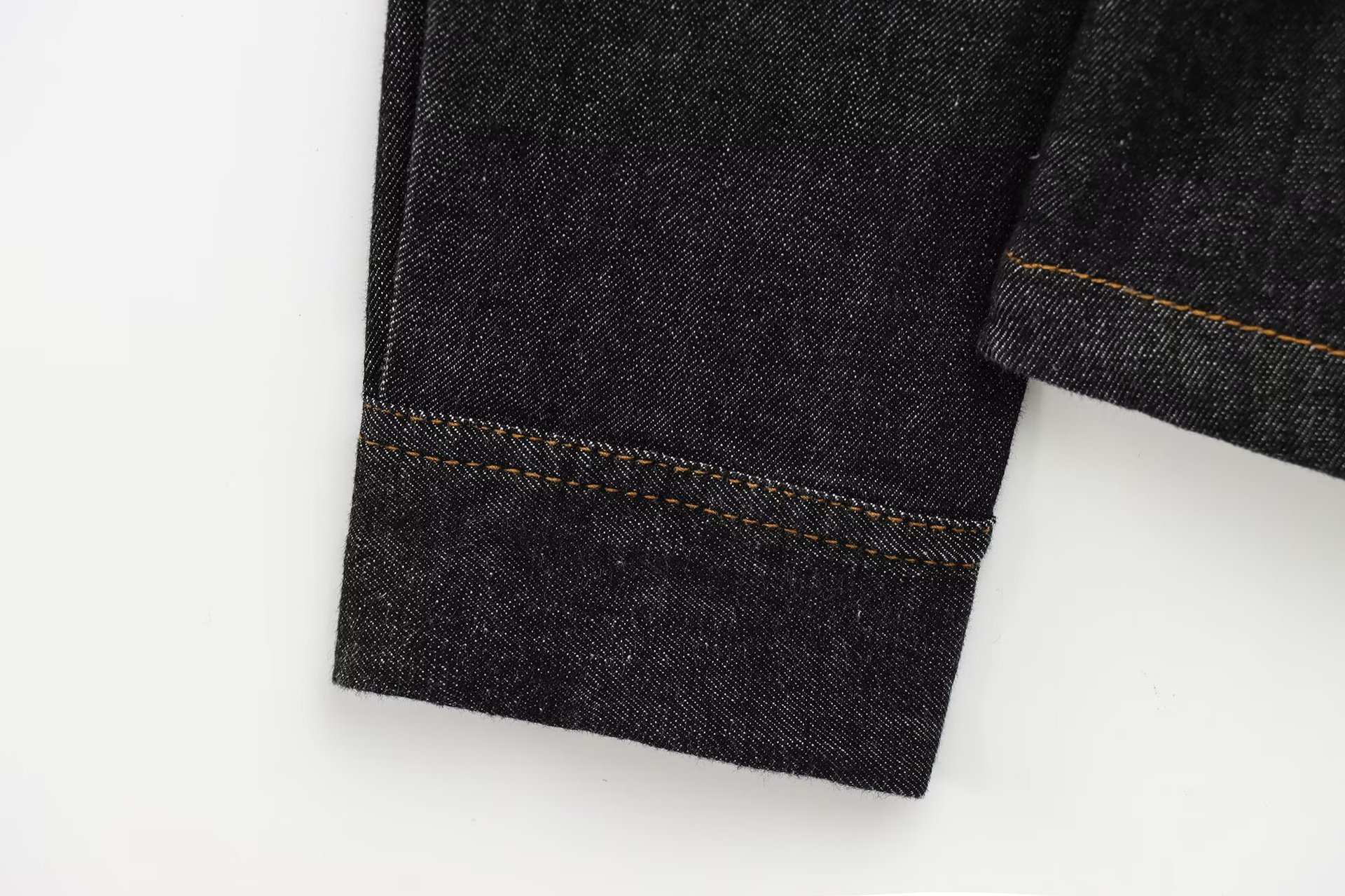 GraceChic 2025 Primavera Nuova Moda Donna Semplice Camicia Slim in Denim con Colletto Rivoltabile e Maniche Lunghe Casual Set di Pantaloni_voghion.com