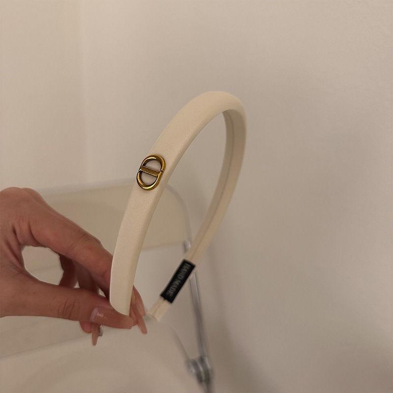 New Letter Sheath Hair Band Korean New High Crown Pressure Wide Edge Sponge Headband for Women Simple and Elegant Style