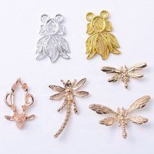 古风明制发饰发冠步摇流苏合金配件diy手工蜻蜓小鹿金鱼材料直供