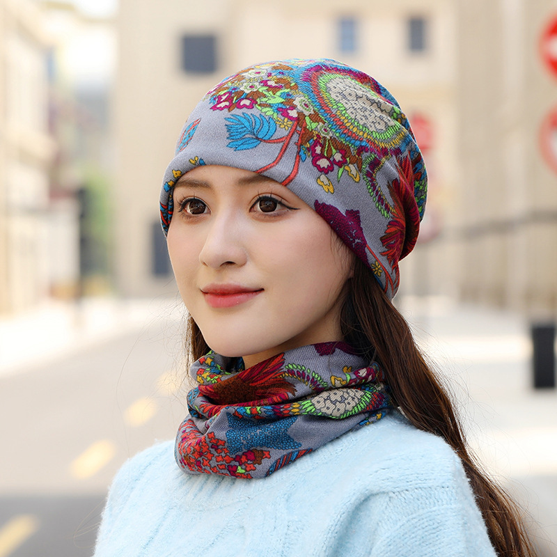 防寒保温百変マフラーの頭と秋冬の山の帽子はカシミヤの二重の多機能の頭巾の男女のねじれの帽子をまねます。|undefined