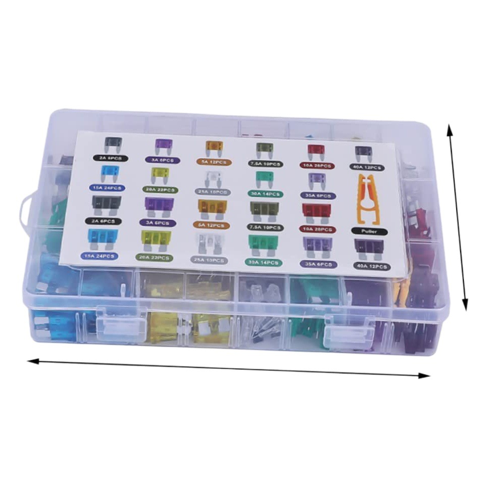 300Pcs Automotive Blade Fuses 2A-40A Car Fuses Medium and Small Size Fuses Cross-Border Hot Sale