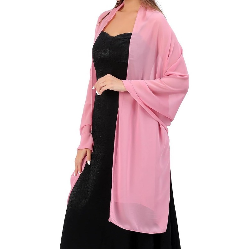 summer thin white black shiffon cloak