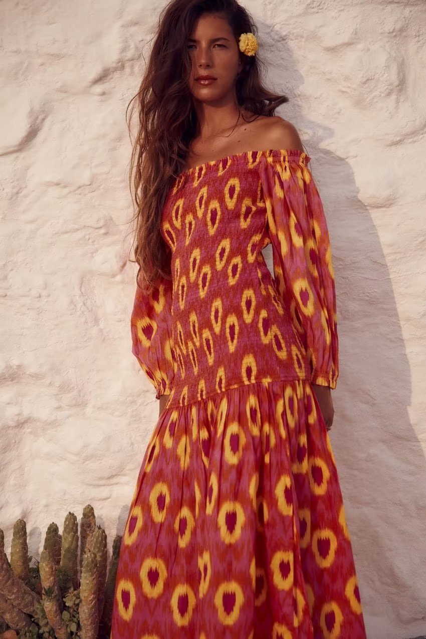Floral Midi Dress - Side View