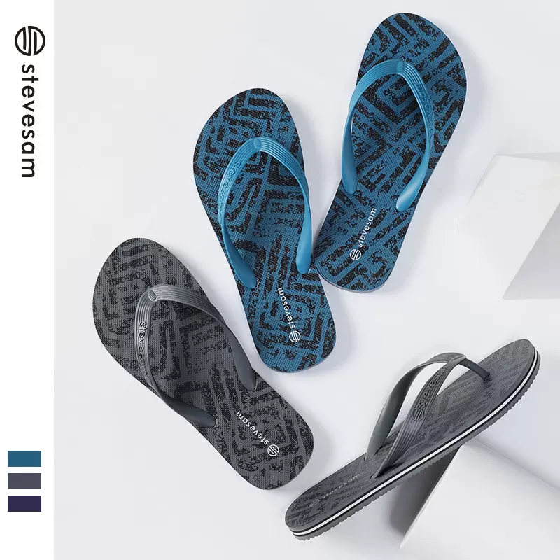 stevesam跨境2025年夏季沙滩潮流人字拖男士舒适大码夹脚户外凉拖