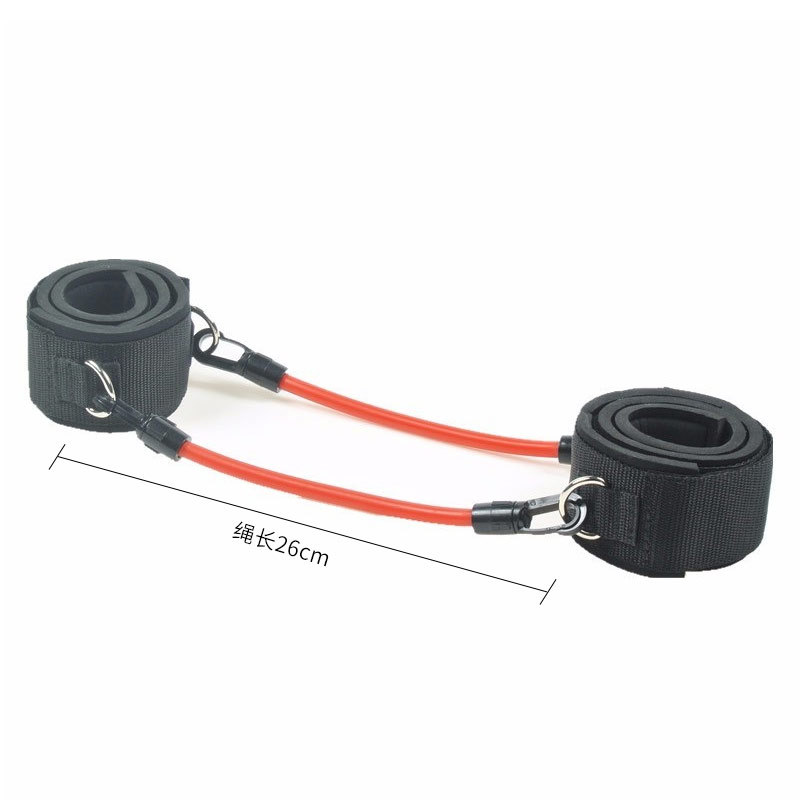Multifuncional pierna entrenador pie tirar cuerda látex tubo desnudo corriendo elástico saltar cuerda resistencia banda