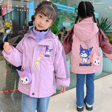 巴拉巴拉女童外套春秋冬大童加绒加棉冲锋衣儿童中大童20安特踏步