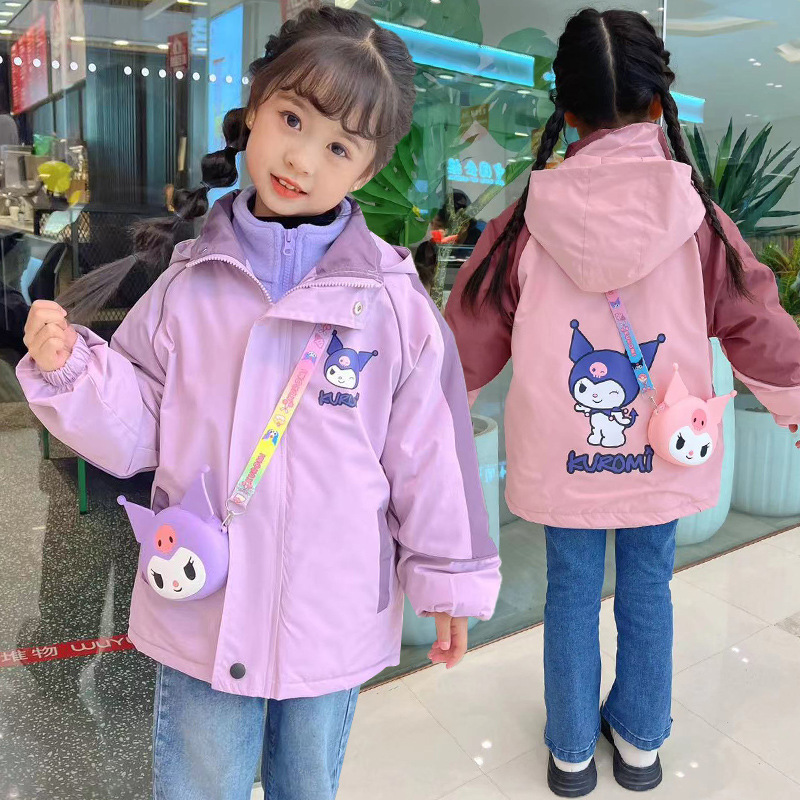 巴拉巴拉女童外套春秋冬大童加绒加棉冲锋衣儿童中大童20安特踏步