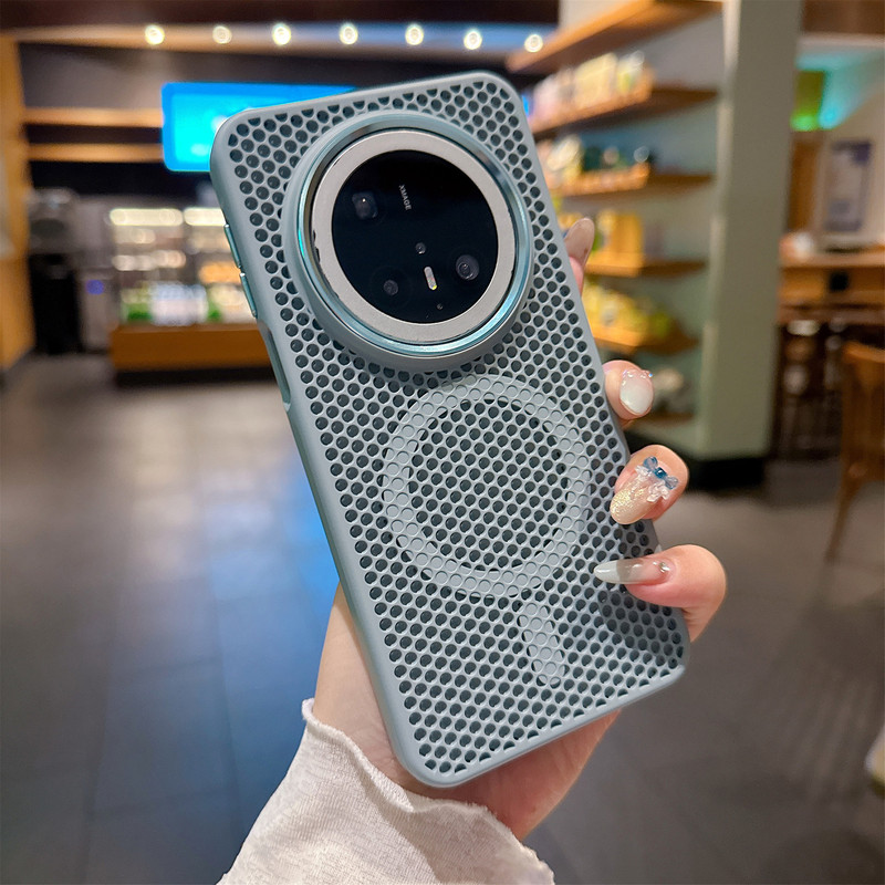 蜂窝散热磁吸适用华为Mate70Pro肤感手机壳Mate60Pro高级感保护套|undefined