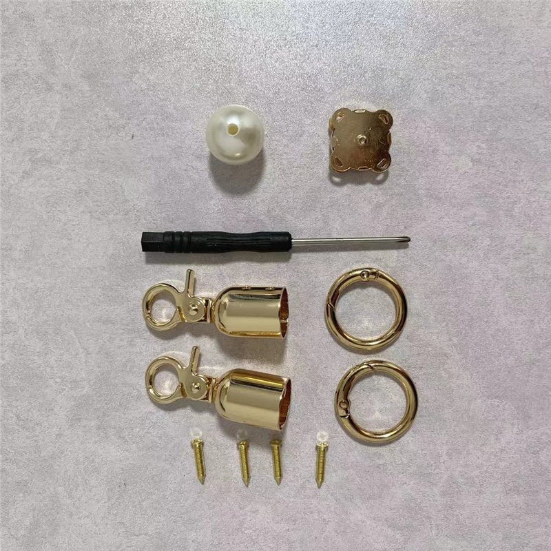 钩织牡丹花手拎包辅料金属配件