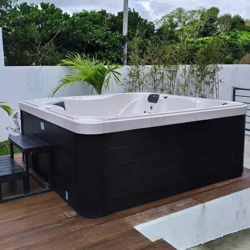 Acrílico de alta gama masaje al aire libre bañera de surf villa tour jardín jacuzzi spa piscina de spa
