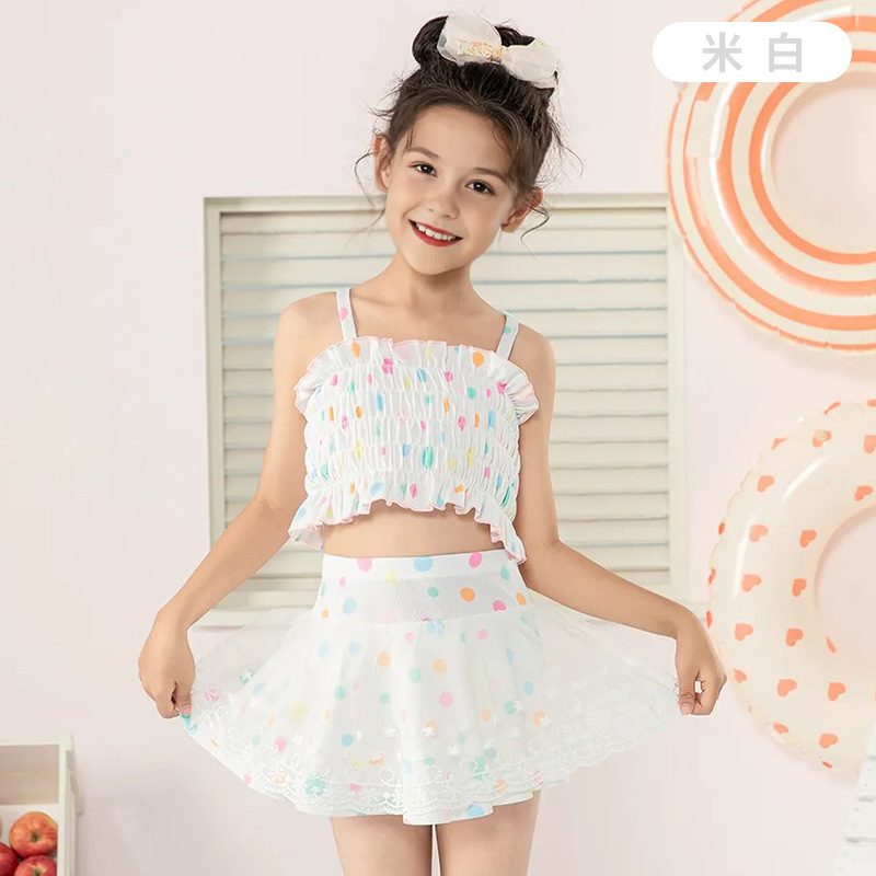 Traje de baño para niños, niña, niña 2025, nuevo traje de baño dividido de dos piezas, traje de baño conservador para niños mayores y estudiantes de secundaria