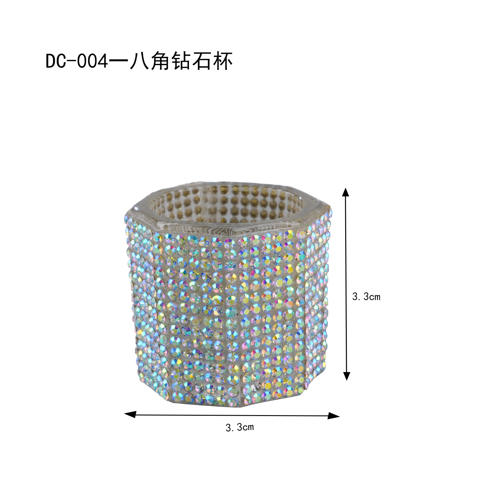 Nuevo estilo transfronterizo de alta calidad nail art bowknot taza de cristal cuadrada taza de lavado de lápices taza de cristal líquido