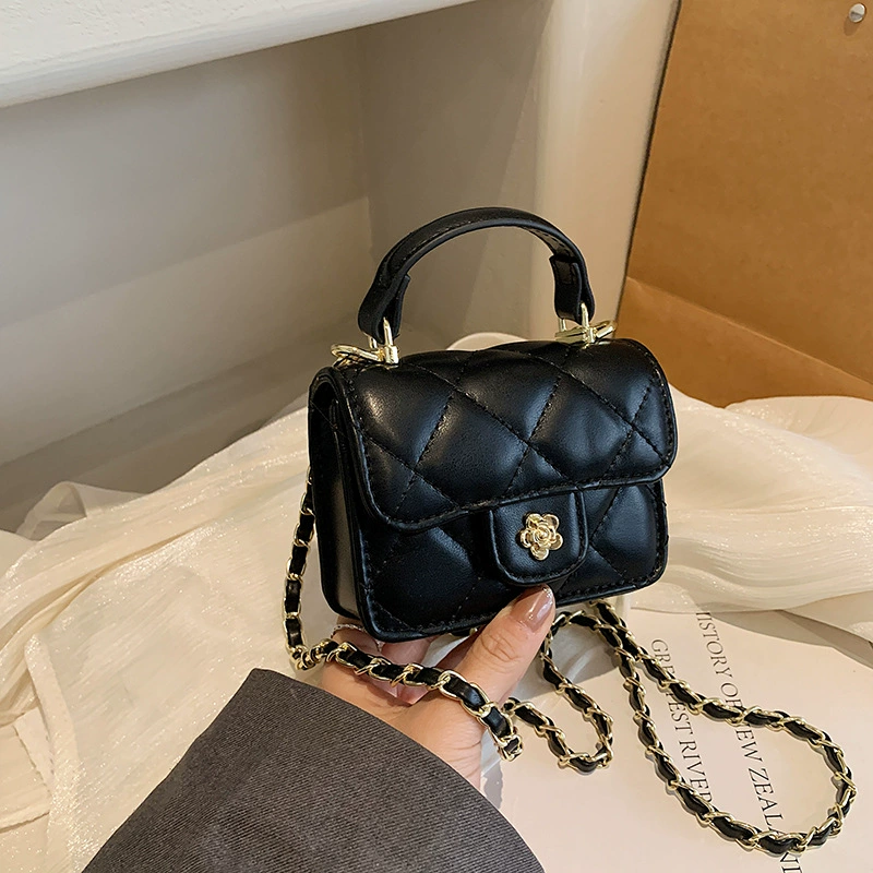 Детская стёганая сумка через плечо в стиле Chanel, мини с цепочкой, 11×6,9×5,94 см