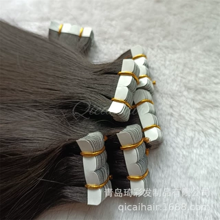 花瓣皮带发double drawn 皮带胶片发 tape in hair自然色接发发帘
