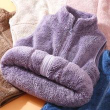 儿童珊瑚绒马甲女童2024新款秋冬加绒大童男童毛绒摇粒绒抓绒背心