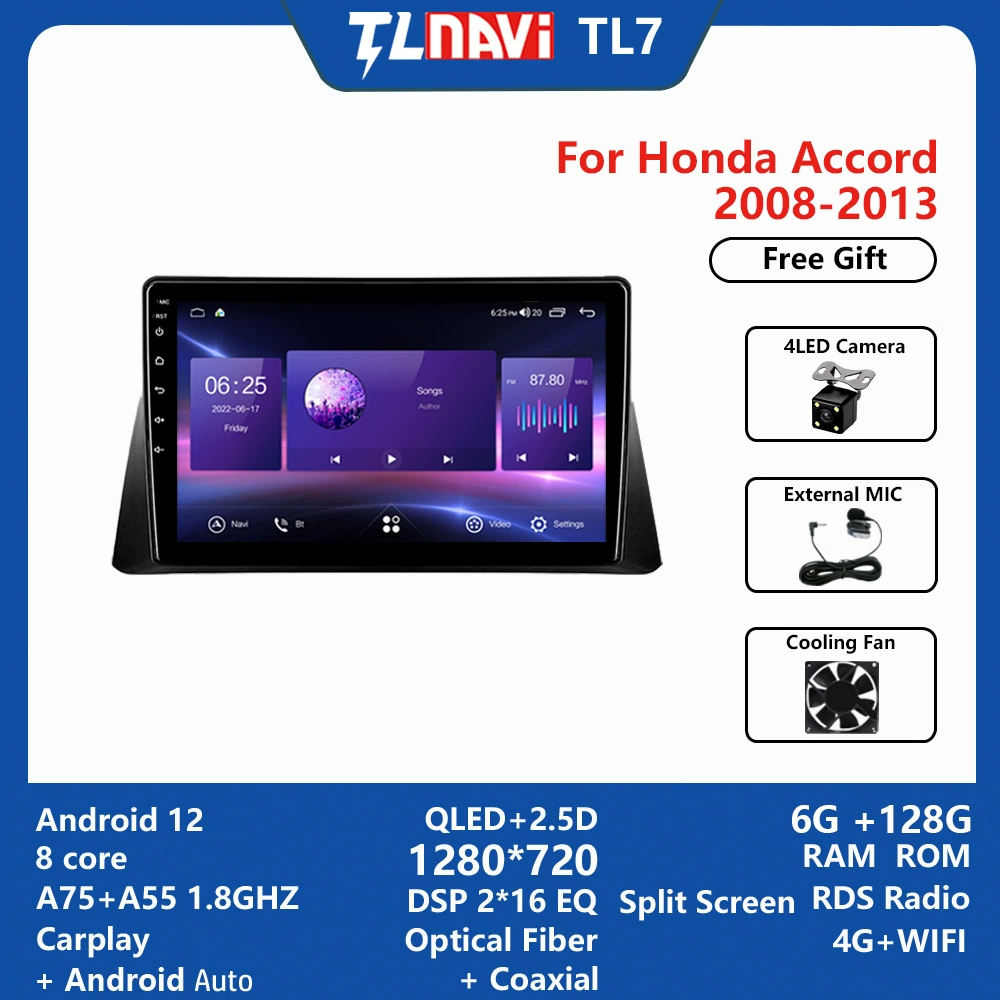 Кроссбордерская версия для Honda Eighth Generation Accord 2008-2013 Android крупная сетевой навигации All-in