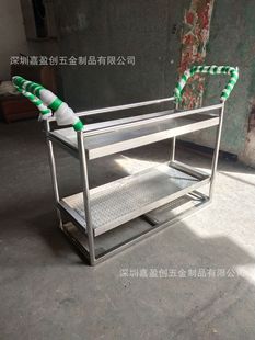 Stainless Steel 6 inch crystal box cart non-standard tool cart support cart