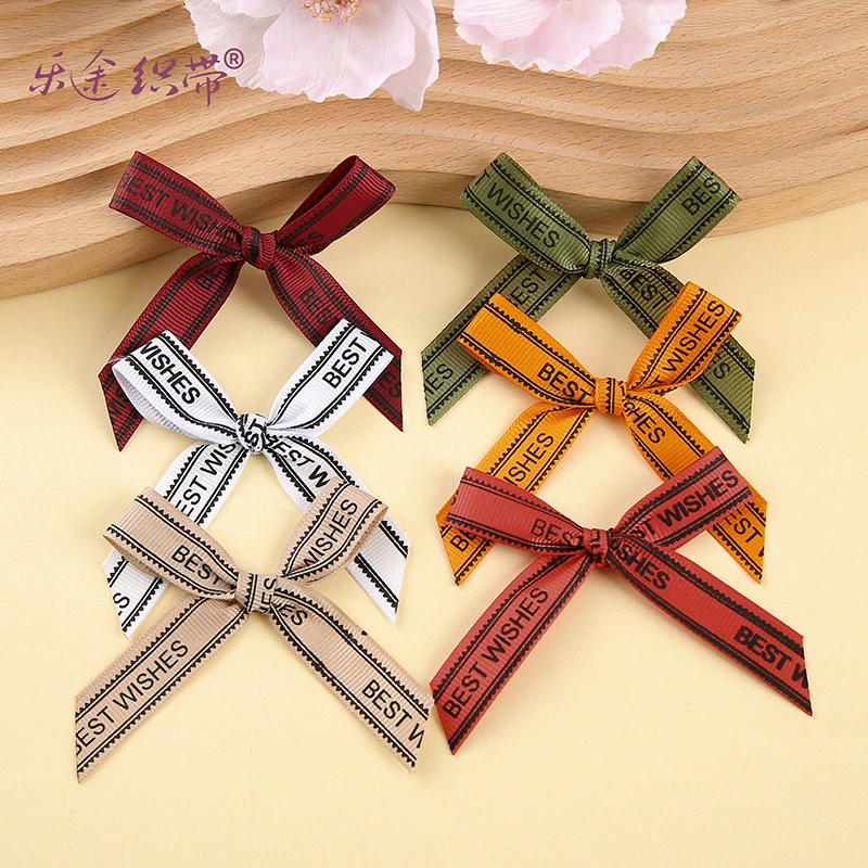 Военный зеленый бант с английской буквой, подарочная коробка, декоративный бант, 1,5 см, нитчатый бант