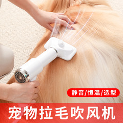 Cross-border pet hair dryer comb, cat dehairing comb, dog hair removal machine, high-power dehairing comb, electric hot air comb