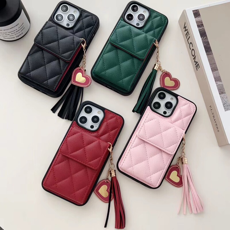 New iphone16P Phone Case Flip Card Case for Apple 13 Leather Case Rhombic Protective Case 12 High-end Luxury