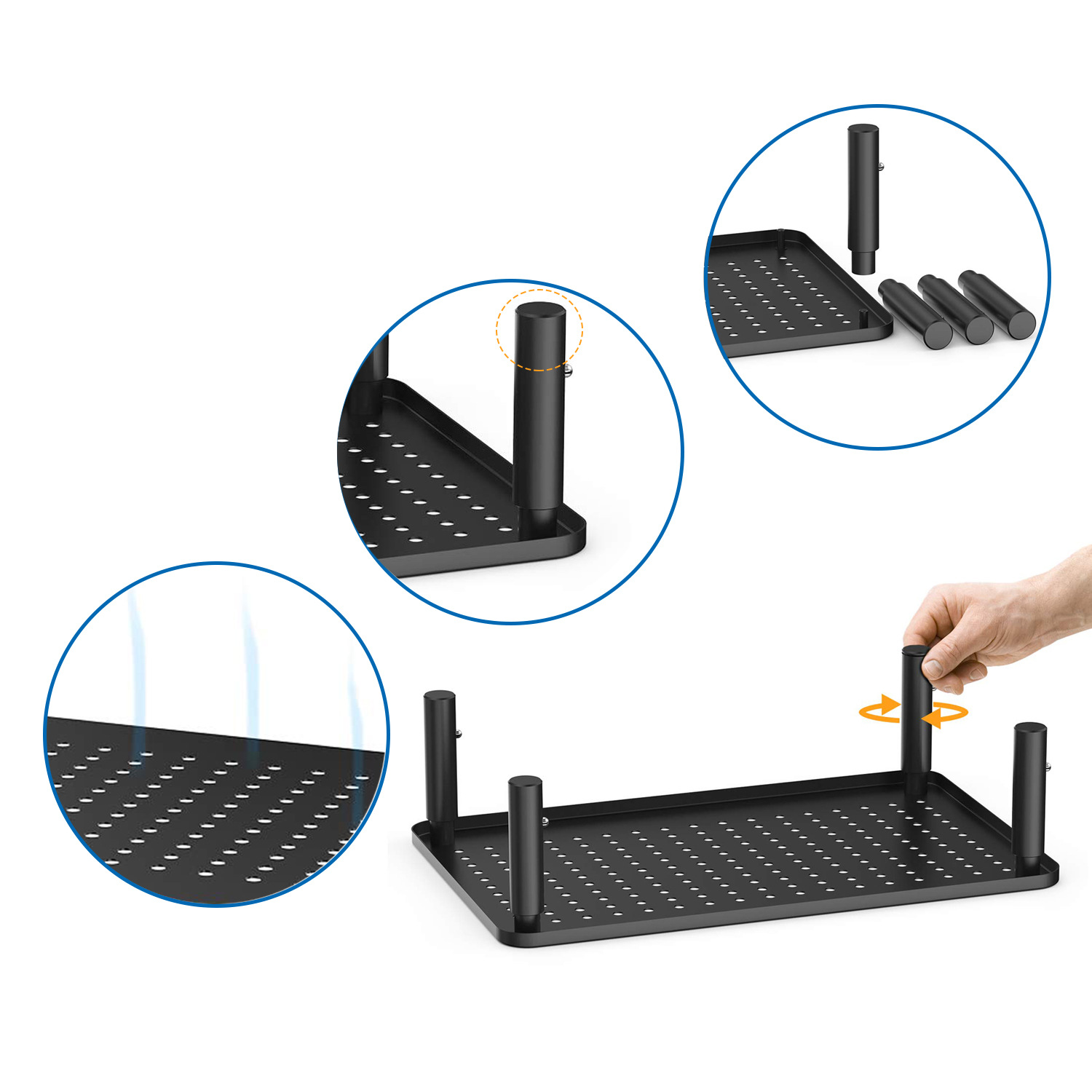 Monitor transfronterizo soporte de la computadora portátil ajustable base de escritorio rack de almacenamiento rack de aumento de altura