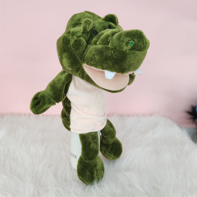 Muñecas de dibujos animados boca abierta muñecas de jardín de infantes muñecas interacción padre-hijo guantes abdominales educación temprana infantil