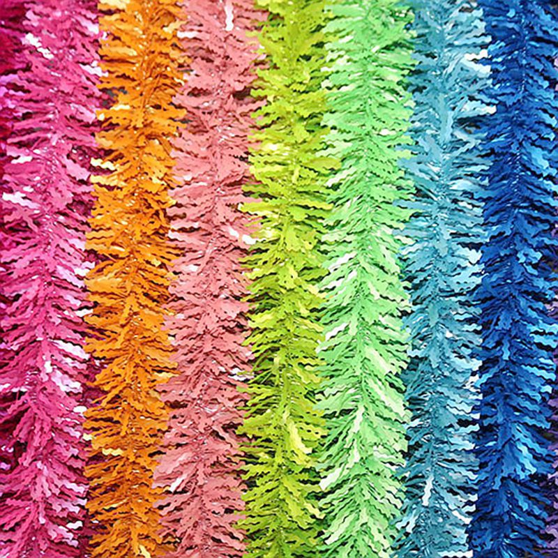 Nuevo cuchillo curvo mate raya de color 2 M Navidad boda celebración Festival decoración Garland cinta de color raya de lana madder