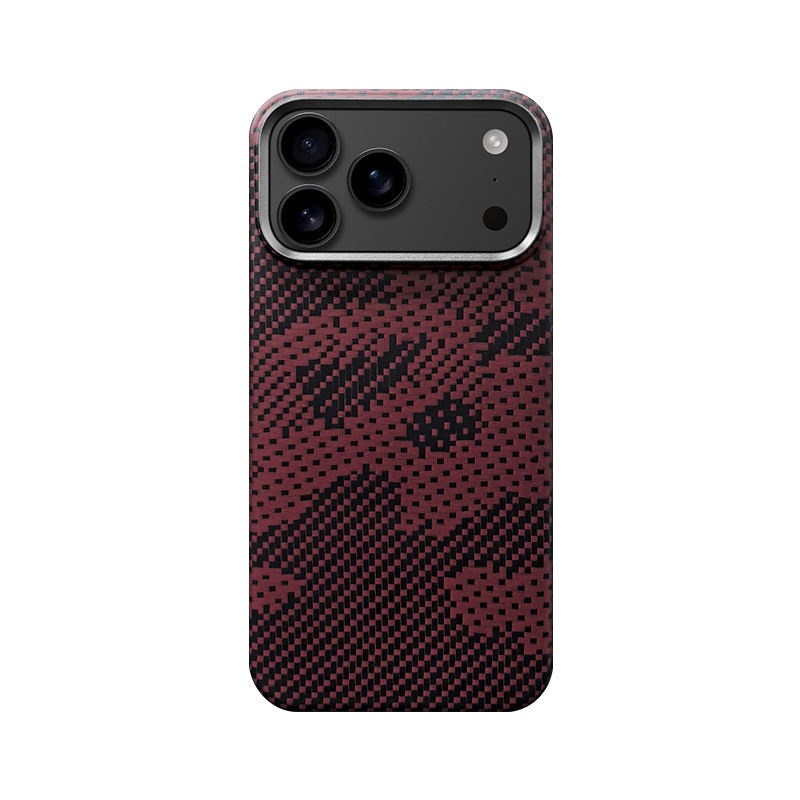 适用苹果17Air凯夫拉手机壳iphone17Promax芳纶纤维17磁吸保护套|undefined
