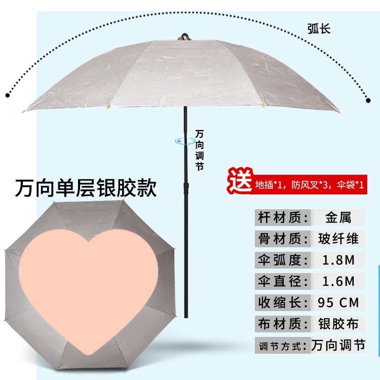 戴威营钓鱼伞大钓伞三折叠雨伞万向防晒防暴雨遮阳新款户外垂钓伞|undefined