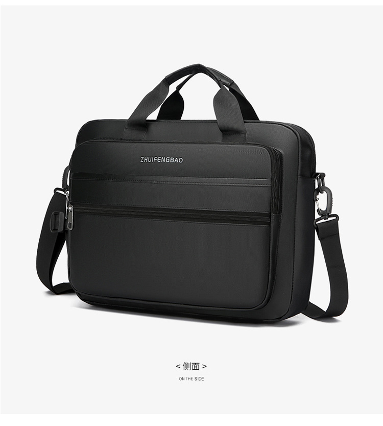 The new 2024 minimalist and sophisticated briefcase men's large-capacity casual sports single-shoulder bag is water-resistant for cross-border use undefined