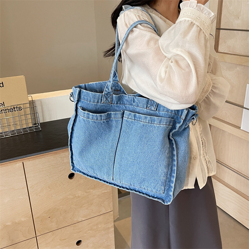 Nueva moda coreana Tot bolso de hombro casual simple bolso de mensajero de cercanías tendencia portátil de gran capacidad