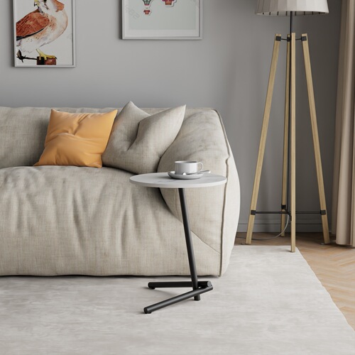 Side table simple home sofa slate small coffee table bedside table living room side table round table balcony Nordic style corner table