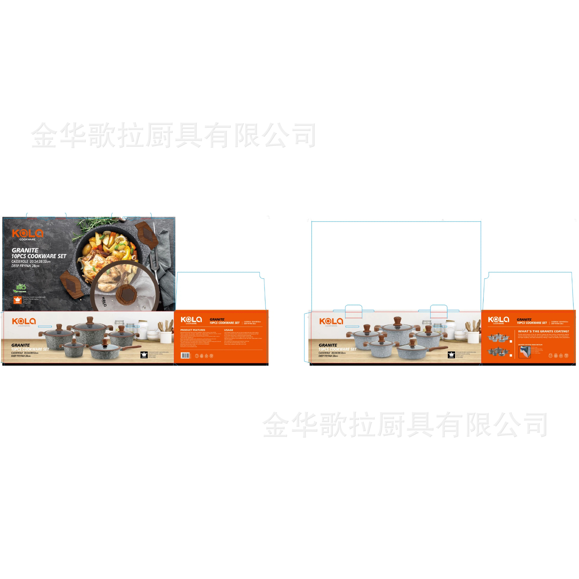 KALA venta caliente antiadherente conjunto de mango de madera cuentas de silicona cuentas de vidrio cubierta de goma de silicio