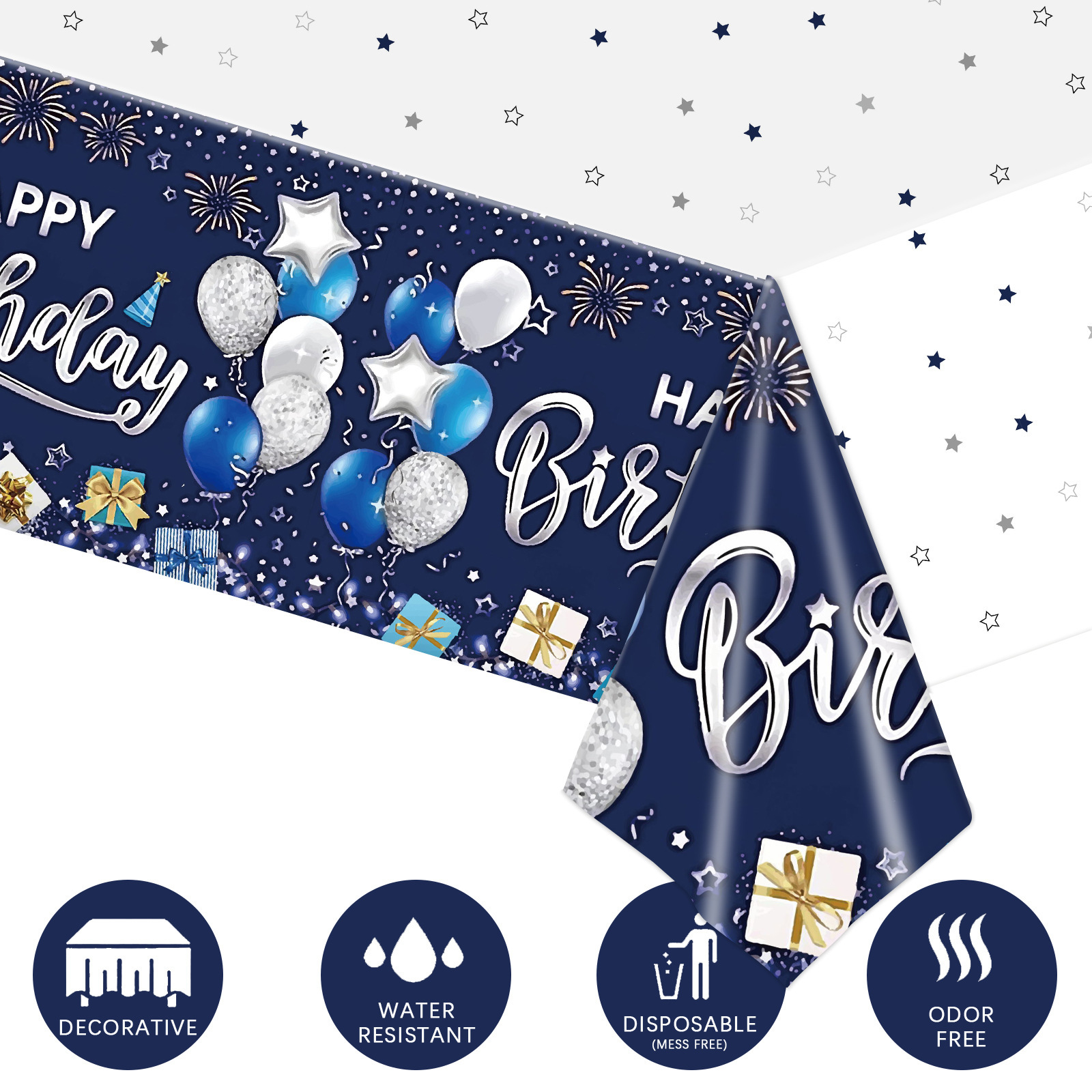 110g Weight Tablecloths Home Textiles & Decor Type Decorative Props Event & Party Supplies 1 Piece Quantity Party Occasion Plastic Material Birthday Festival Letter, Balloon Pattern Birthday Style Birthday Birthday Letter Balloon Plastic Party Decorative Props Tableware 1 Piece 无
