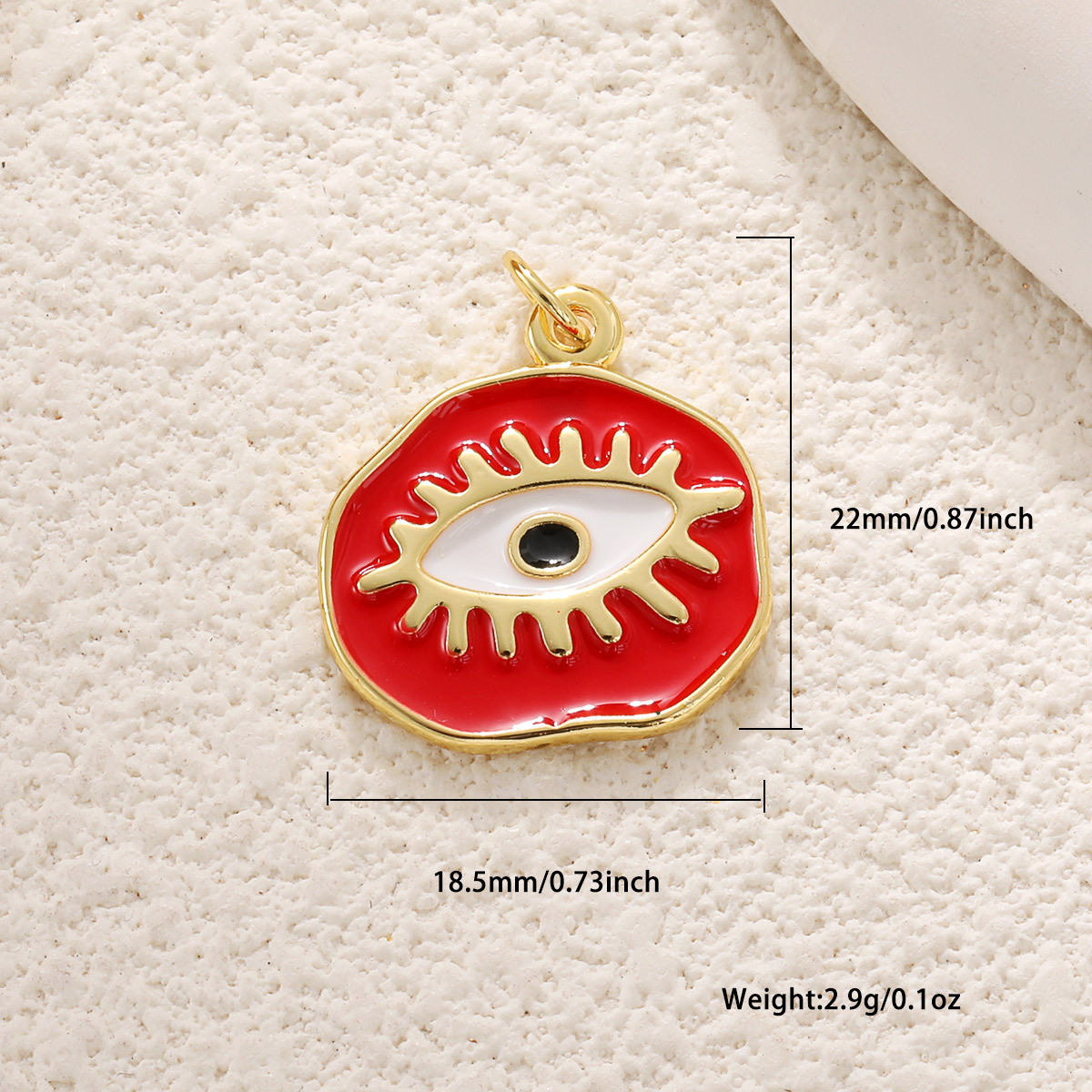5g Weight Pendant Jewelry Making Type 13.8*18mm Jewelry Making Size Zircon Inlay Material DIY Jewelry Accessories Classification 1 Piece Quantity Copper Material Eye Pattern Enamel, Inlay Design IG Style Style 1 Piece 13.8*18mm Copper Zircon Eye Pendant 16