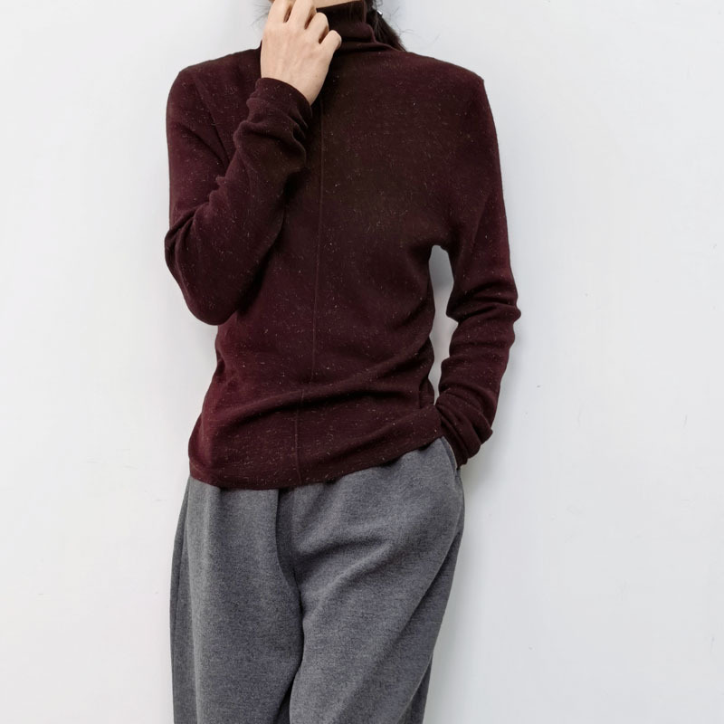 Clearance Sale: Women's Autumn and Winter High-End Slim-Fit Shiny Cashmere Turtleneck Knit Sweater